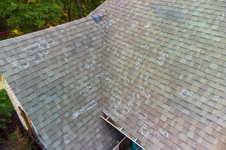marking up a roof